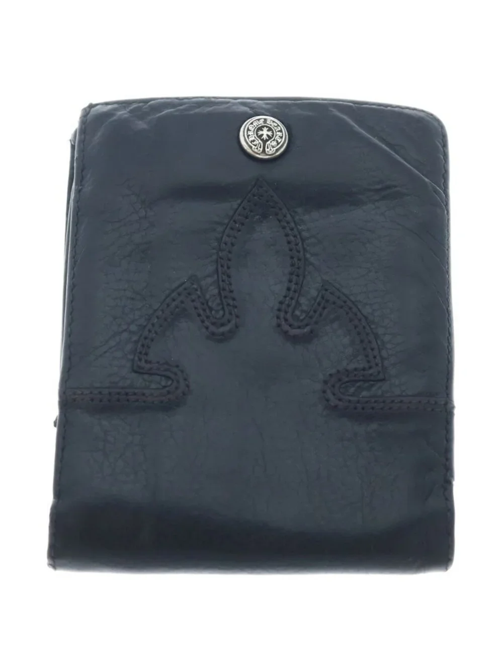 Chrome Hearts Aint Nothin 2 DO Flairnie Bifold Leather Wallet Black